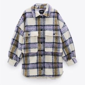 ZARA Oversized Plaid Overshirt
